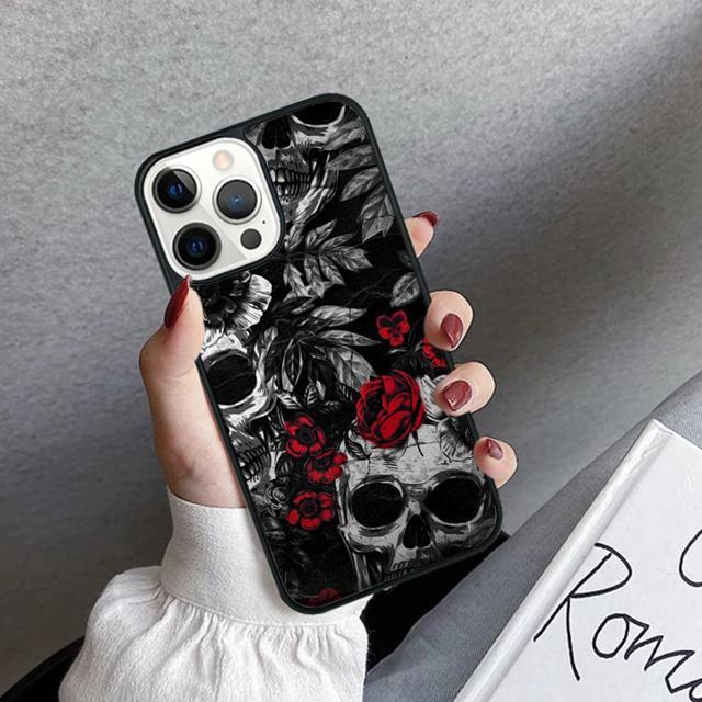 Cool Skull Gothic Phone Case Cover For iPhone 17 Air 16 15 14 Plus 12 13 Pro Max Coque Shell Fundas