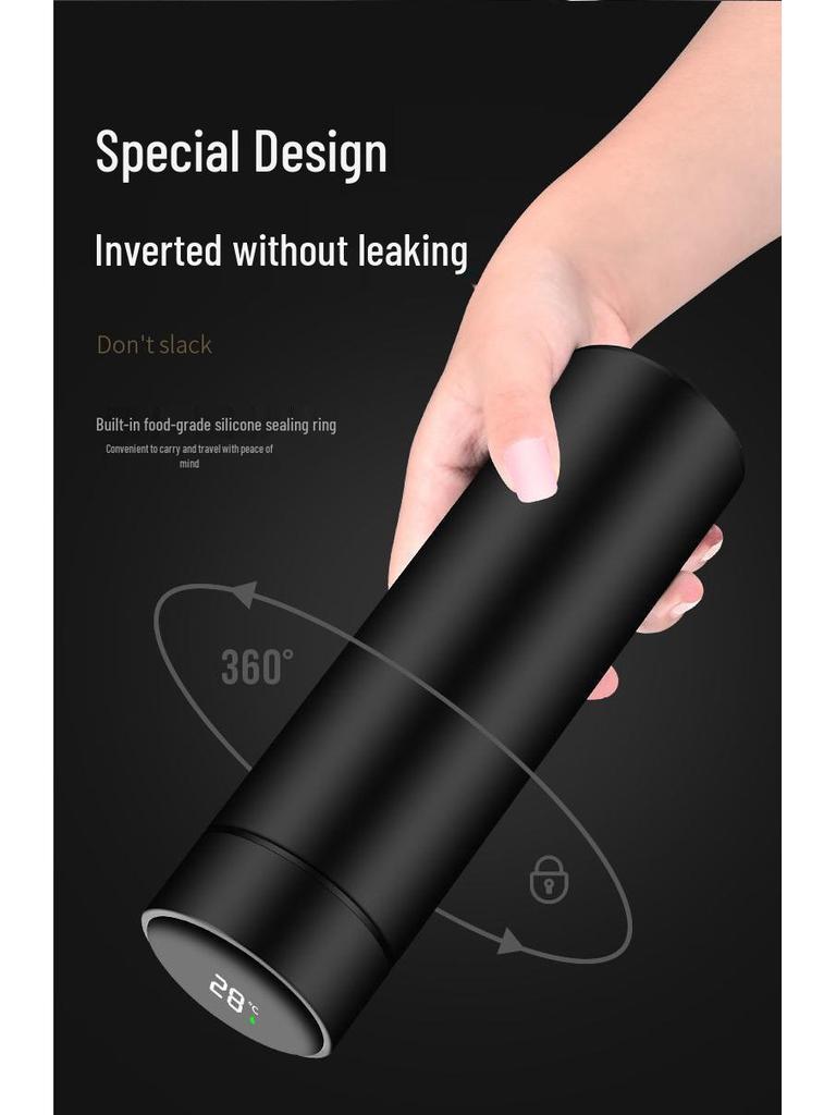 Herren Smarte Anzeige Isolierte Edelstahl-Teekanne mit Sieb