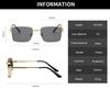 2pcs Fashion Square Steampunk Sunglasses Luxury Brand Designer Men Women Retro Rectangle Punk Metal Frame Sun Glasses UV400