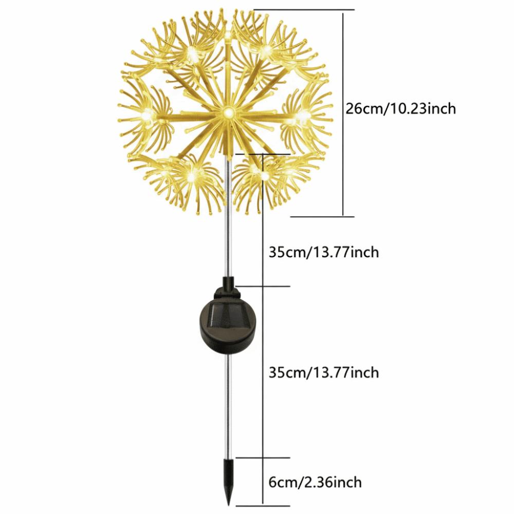 19LED Solar Ground Pendant Lamps 8 Modes Starburst Lamp LED Hanging Chandeliers  Christmas