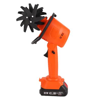 Cordless Tiller Cultivator 21V Battery Powered 4 Inch Working Width Electric Garden Tiller for Gardening EU Plug