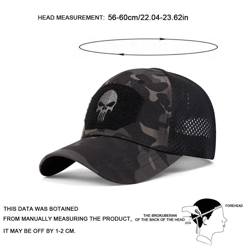 2026 NEW Skull Embroidered Top with Patch Breathable Baseball Caps Spring and Autumn Outdoor Adjustable Casual Hat Sunscreen Hat