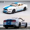1/32 High Simulation Supercar Ford Mustang Shelby GT350 Car Model Alloy Pull Back Kid Toy Car 4 Open Door Children's Gifts GT500