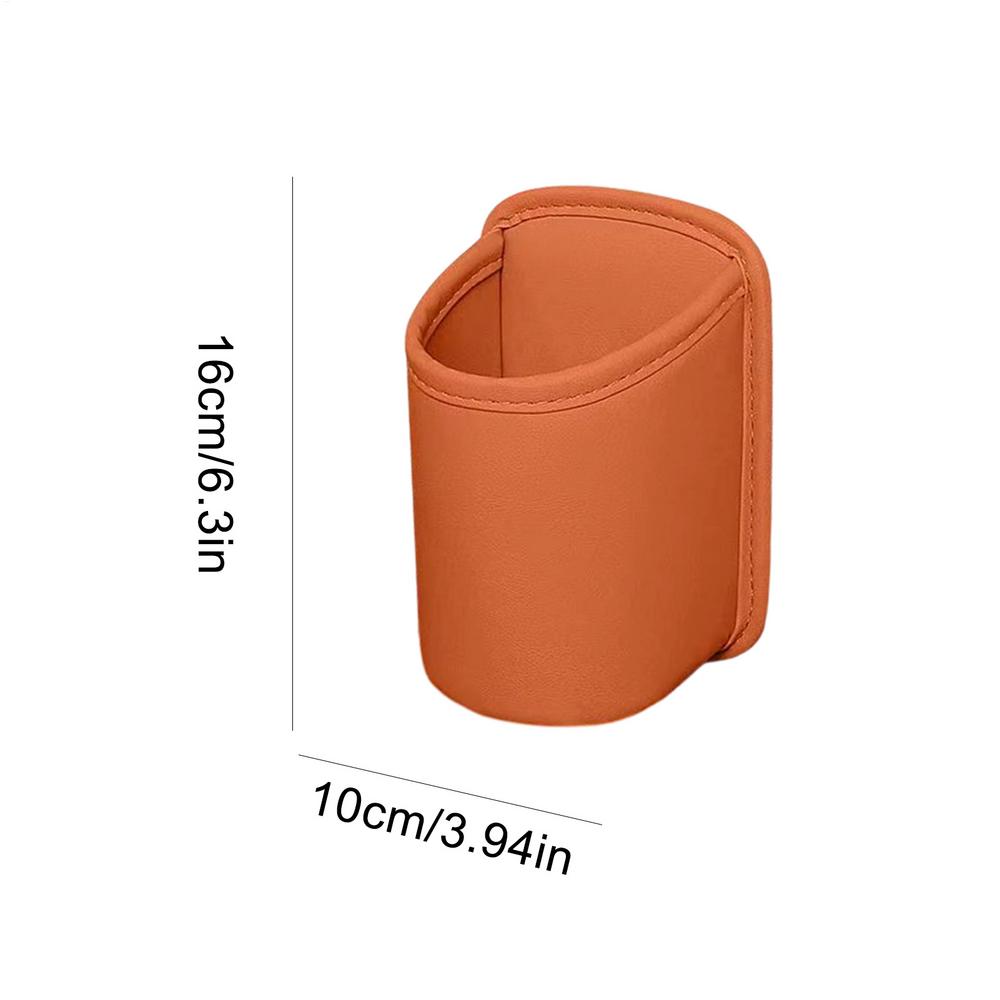 

PU Leather Car Door Cup Holder Anti Scratch Organizer Beverage Drink Holder for Car Door for Commuting Road Trips Family помаранчевий