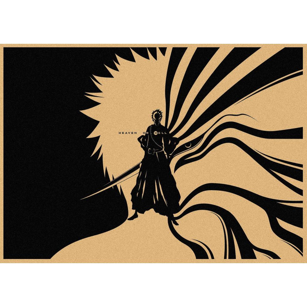 Bleach Anime Retro Kraft Paper Poster Wall Decoration