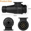 12V 13 Pin Trailer Adapter Electric Trailer Plug Waterproof Plastic 13 Pole Wiring Connector Adapter