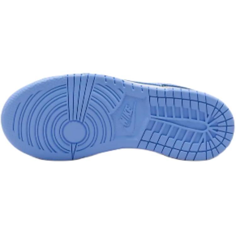 Nike Leather Slip Resistant Abrasion Resistant Low top Kids' Skateboarding Shoes Gray Blue FB9108-121