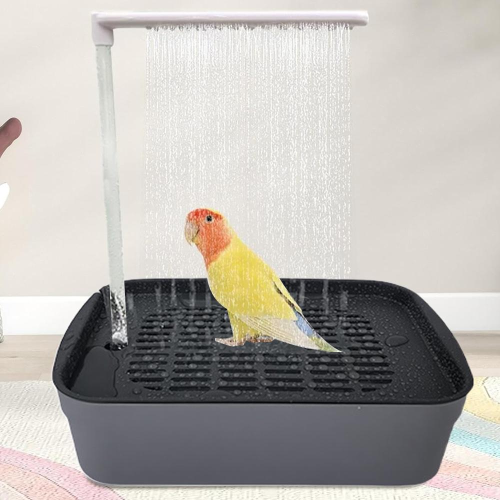 USB Electric Fully Automatic Parrot Shower Basin Silent Heatable Circulating Water Fountain Bird Play Equipment