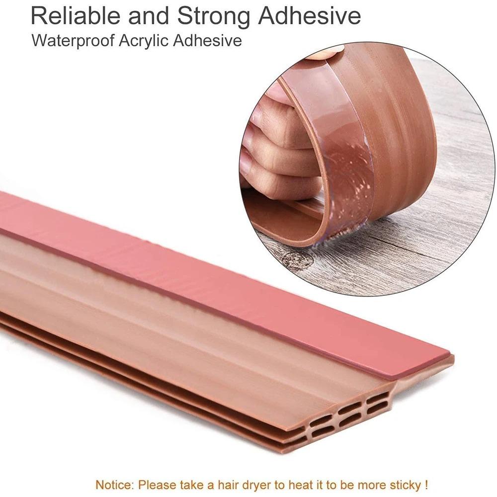 1PC 1M/ 39.37in Door Dust Stopper Seal Strip Self-adhesive Door Under Gap Weather Strip Acoustic Foam 5 Colors Anti Draft Tape