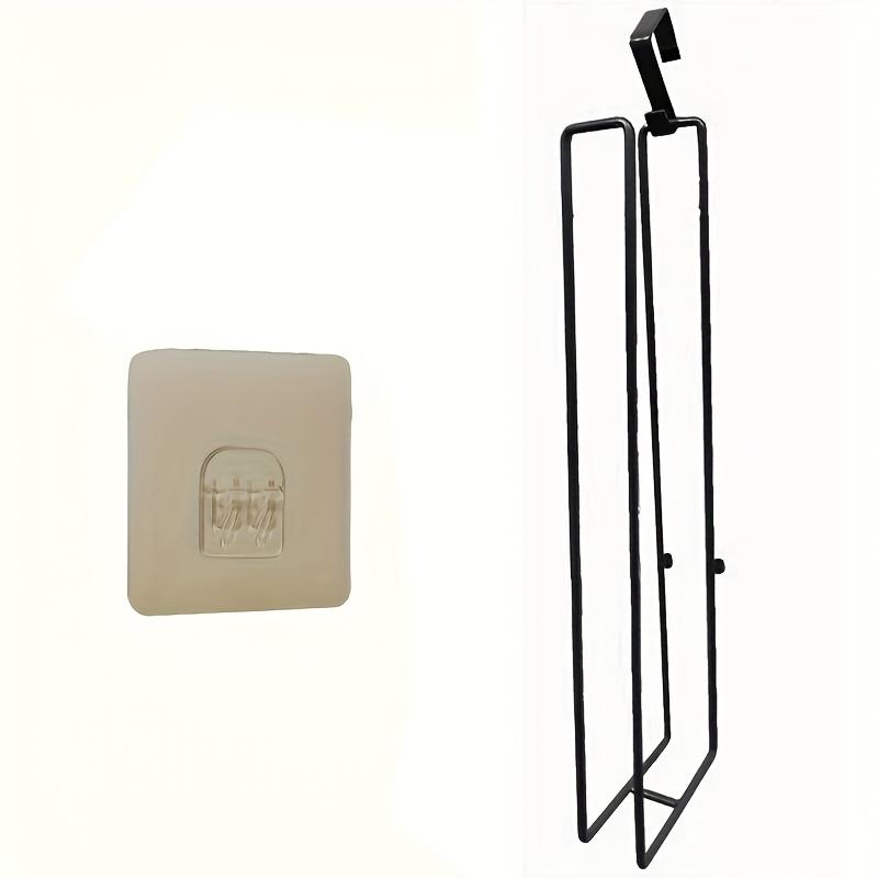 

Самоклеящийся держатель для туалетной бумаги, Железная стойка для туалетной бумаги для ванной комнаты с перекладиной для полотенец, Настенное крепление без сверления для организации кухни и ванной комнаты, Хранение в ванной комнате чёрный