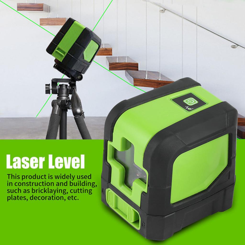 9011G R 2 Lines High Precision Laser Spirit Level Line Instrument Precision Waterproof IP54 (Green)