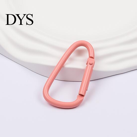 Colorful Keychain Accessory 2Pcs Carabiner Spring Buckle Lightweight Alloy Clip Easy One-Handed Durable Metal D-Shaped Hook Outdoor Travel Bag Pendant