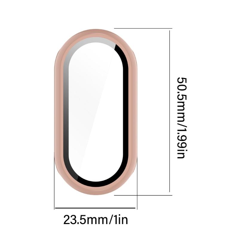 Watch Screen Protector PC Case with Tempered Glass Film for Band 9 Scratchproof Case Protective Cover