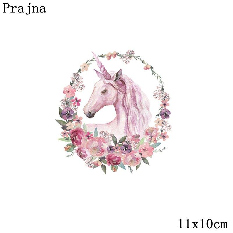 Cartoon Cat/Unicorn Patch Iron On Transfer For Clothing Cute Animal Thermal Transfer For Clothes Thermo Sticker On Clothes Decor