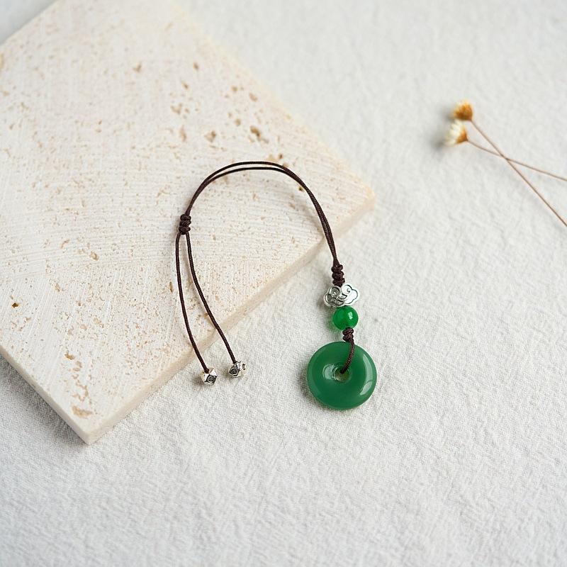 Summer New Chinese Hand-woven Antique Keychain Mobile Phone Pendant Safety Buckle Gift Wholesale