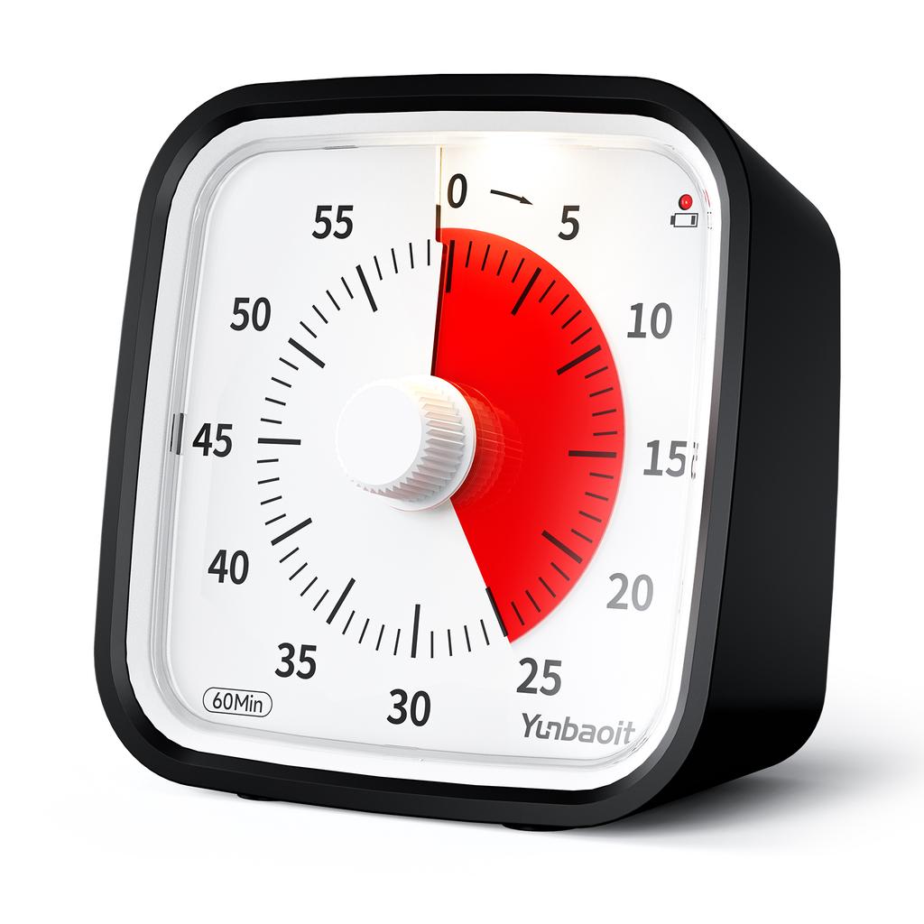 Yunbaoit 60-Minute Silent Clock Kids Study Timer Classroom Kitchen Office Portable Time Timer Google Countdown Visual Timer