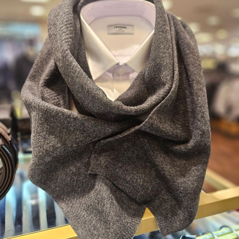 Renoma High-Quality Cashmere Blend Muffler BNFTM1302-GY-NY