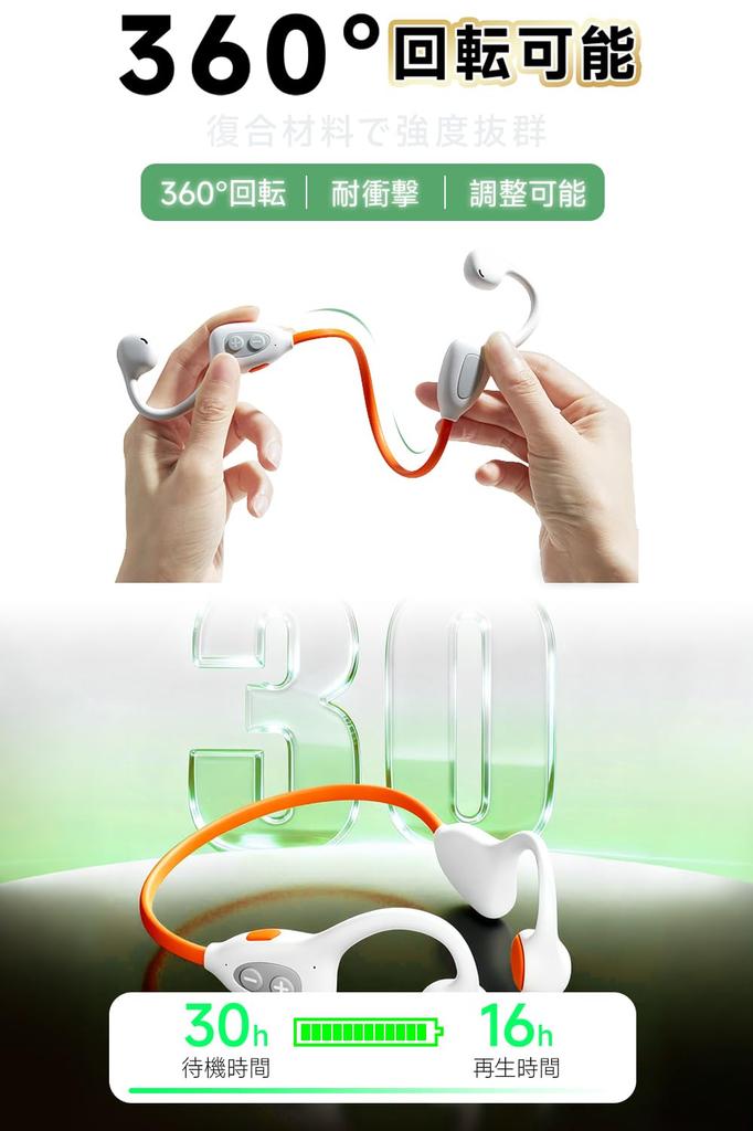 CHUDA Air Conduction Earphones, Advanced Bone Conduction Bluetooth 6.1 Open-Ear Headphones, Wireless Earbuds, HiFi Sound Quality, ENC Noise