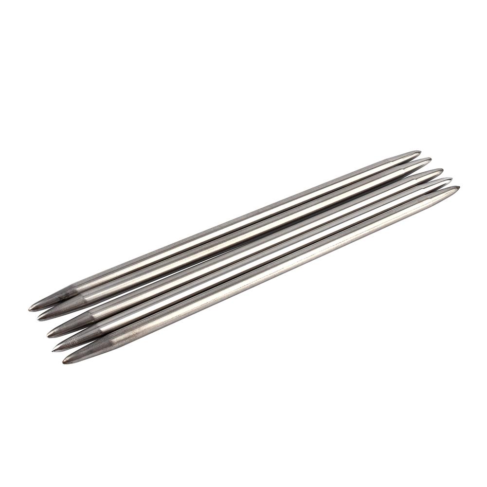 55Pcs 7.9in Double Pointed Stainless Steel Knitting Needles Set 2.0-6.5mm Craft Sweater Socks Knitting Needles