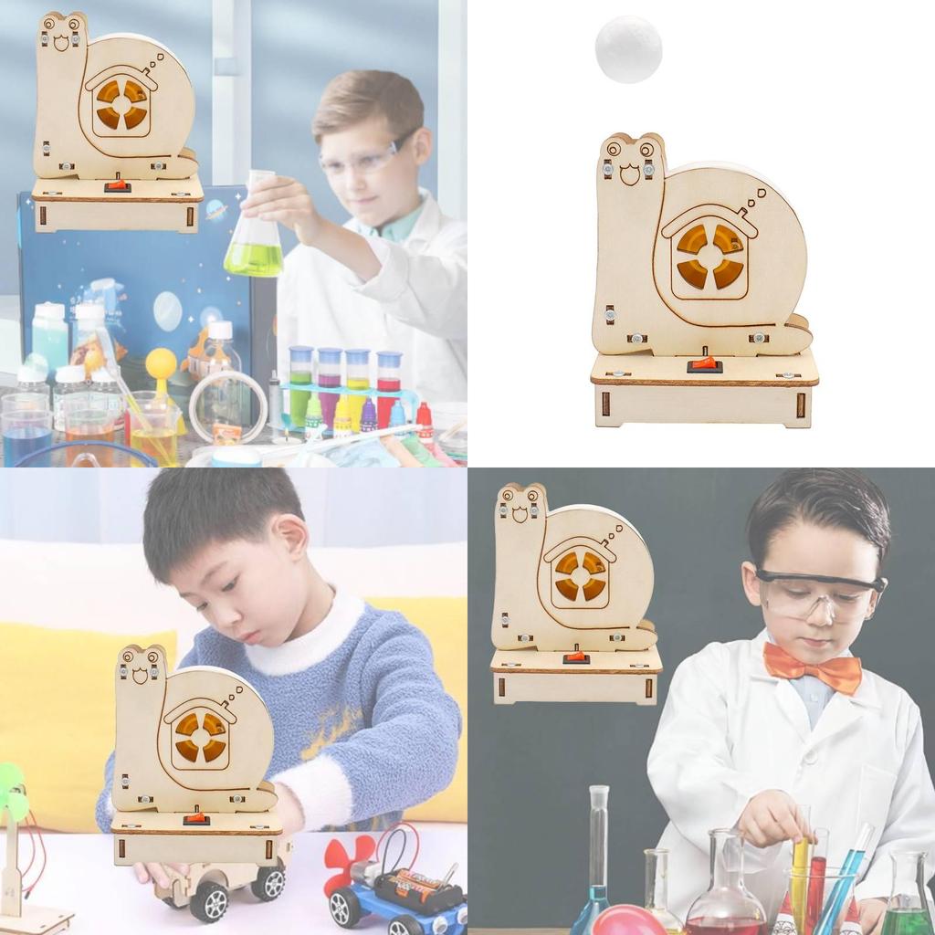Kids Educational Diy Wood Air Suspended Ball Physics Science Experiment Toy
