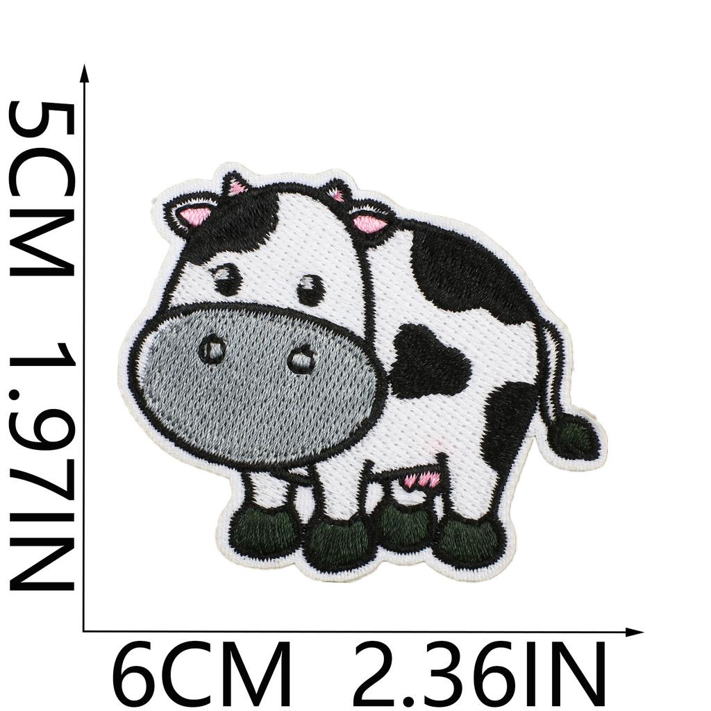 Human Second Mother Cow Embroidery Cloth Sticker Energy Origin Cow Patch Sticker Computer Embroidery Chapter Boy Clothing