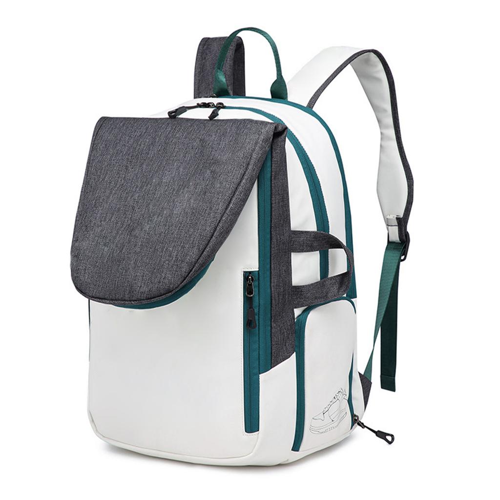 Badminton Backpack 3 Racket Tennis Backpack with Shoe Compartment Foldable Racket Holder Multi Lightweight Splashing Proof Sports Bag for Men W