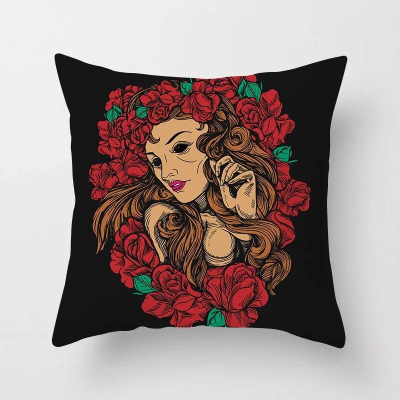 Pillowcase Fashion Ladies Cushion Cover Home Decor Peach Skin Perfume Sofa