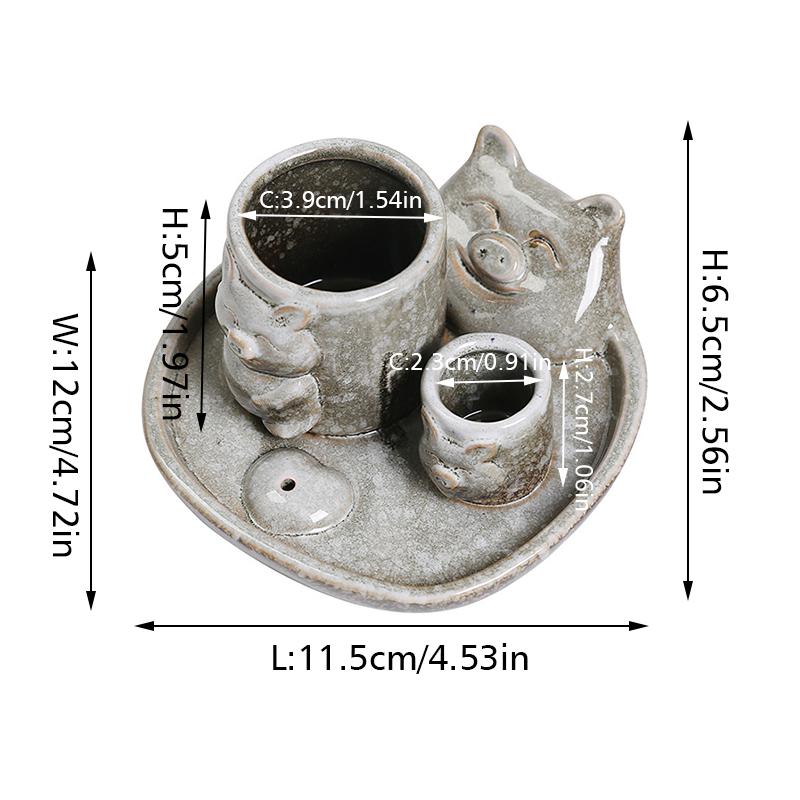 1PC Burner Home Decoration Ceramic For Meditation Piggy Shapes Meditation Sage Holder Living Room Multiple Options Available