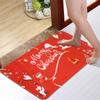 Christmas Pattern Home Kitchen Anti Slip Door Mat Absorbent Bathroom Floor Carpet