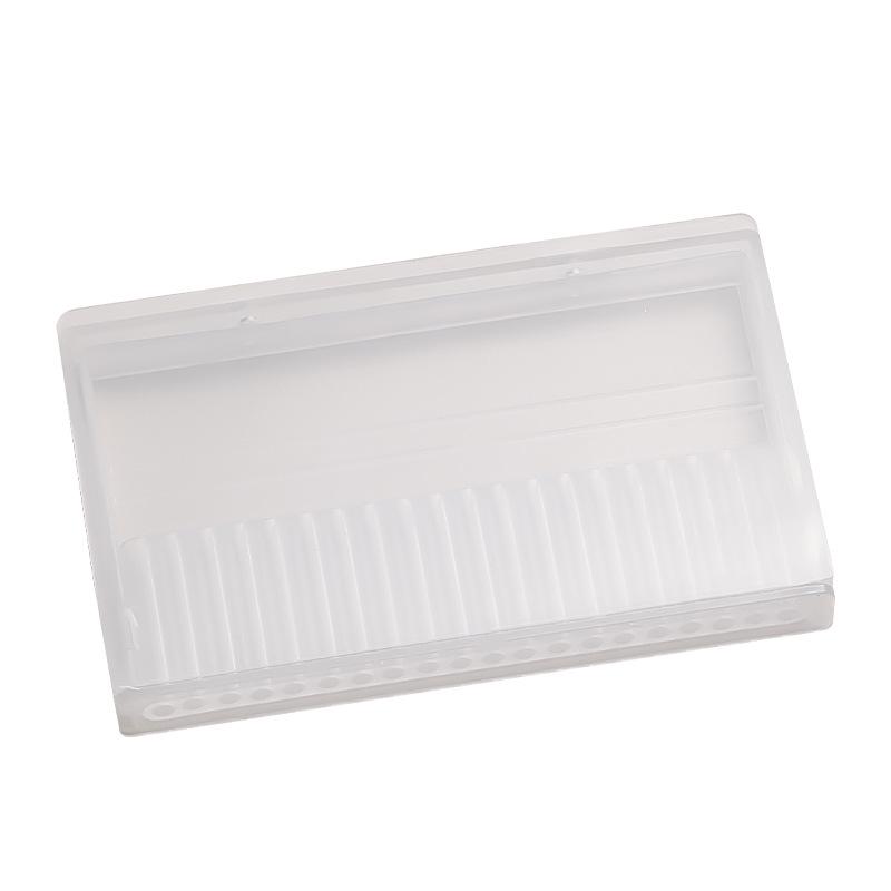 Nail Art Grinding Head Storage Box - Portable, Dustproof, Lightweight, Semi-Transparent Acrylic Organizer