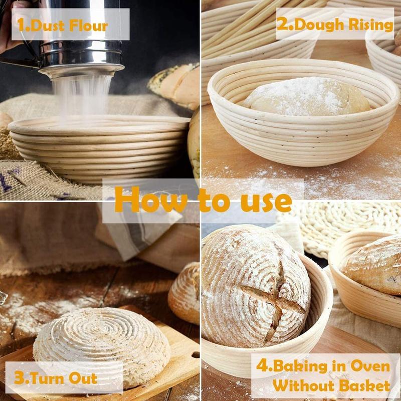 Round /Oval Bread Fermentation Natural  Rattan Basket Country Bread Baguette Dough Mass Proofing Tasting Proving Baskets BakerySupplies