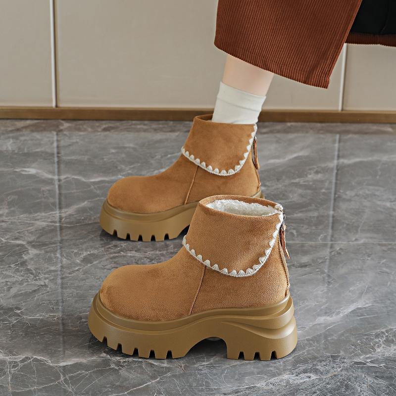 Latest Thick Sole Snow Boots for Women  High-Top Insulated Cotton Shoes for Cold Weather and Frost Protection