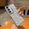 3D Bowknot Drip Glue Pearl Clear Case For Samsung S25 S24 S23 Plus Ultra A56 A36 A26 A16 A06 A55 A35 A25 A54 Cute Bow Tie Cover