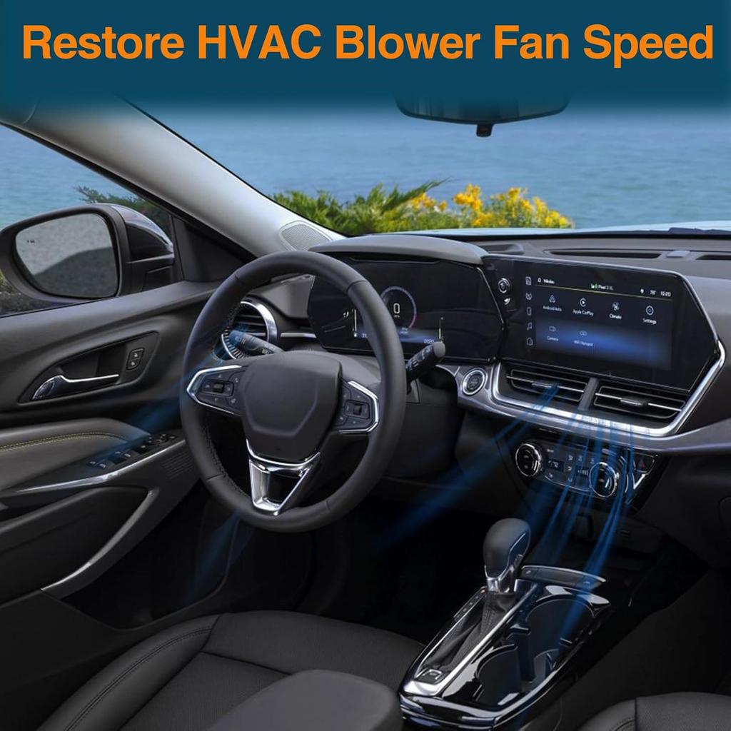 HVAC Blower Motor Resistor Kit AC Blower Control Module with 13 AWG Connector Wire Harness Compatible with Chevrolet Sonic 2012-2021 Spark 2013-2015