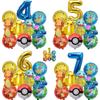 Balloon Monster Set Birthday Party Decoration Aluminum Film Balloon Vibrant Multi-Colored Balloon Pikachu Children'S Party Supplies