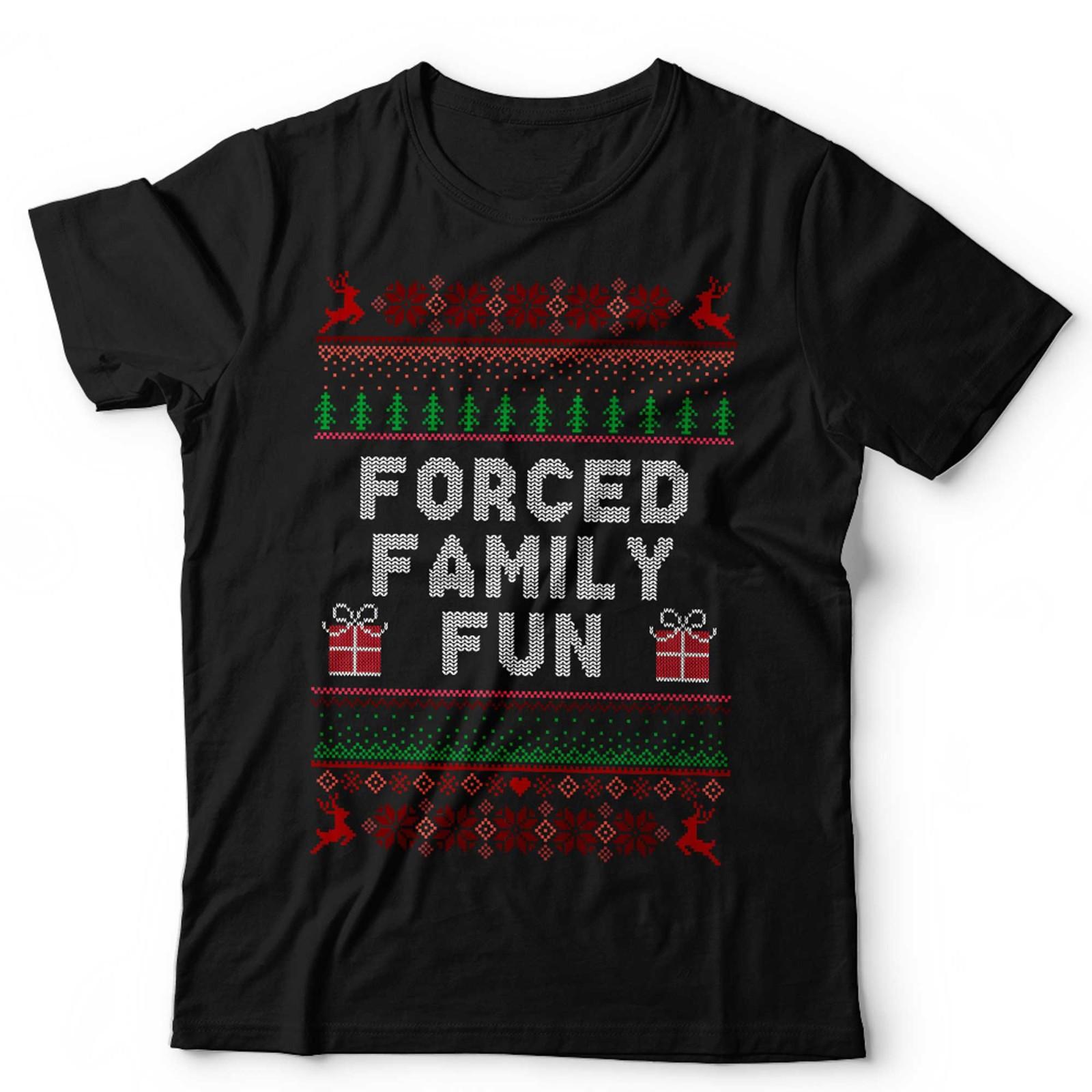 Funny Ugly Christmas Tshirt Unisex and Forced Family Fun Xmas Novelty Gift 2XL