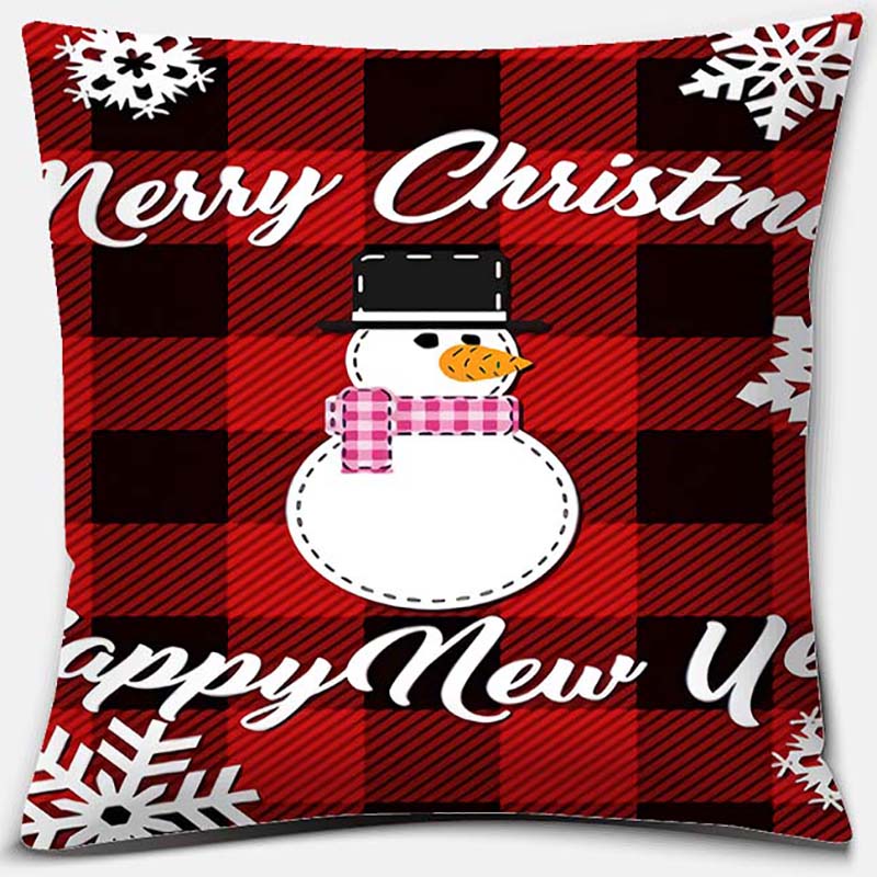 Christmas Gifts, Santa Claus, Deer, Christmas Greetings, Merry Christmas Series Pattern Pillowcase Party Pillowcase Decoration