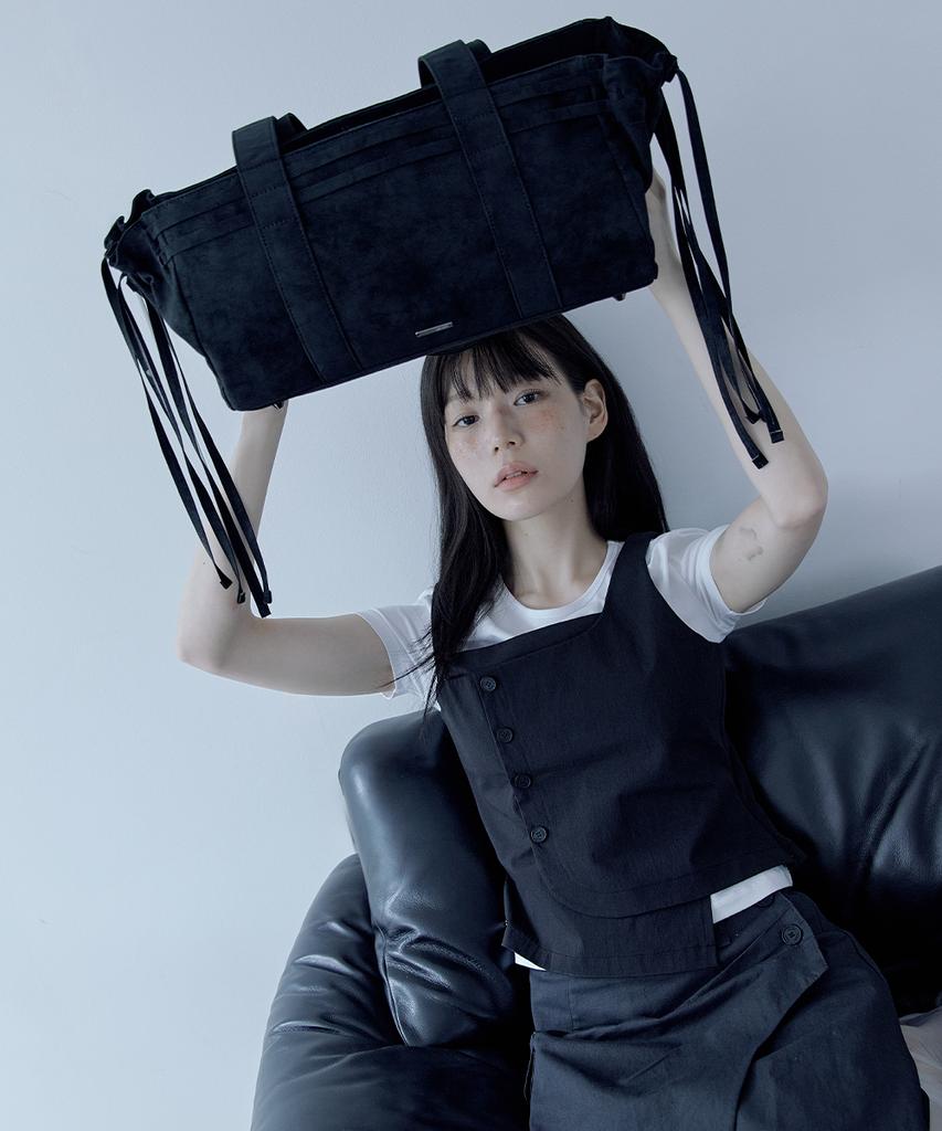 Miseki Seoul [Miseki Seoul X Kiho] String Square Shoulder Bag Black