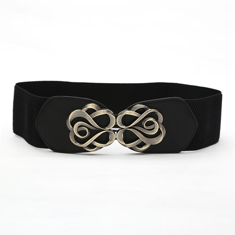 

Европейская и американская мода Ретро Роза Застежка на пуговицы Широкий пояс на талии Женский Эластичный Эластичный Пуховик Платье Женский Пояс