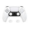 Silicone Cover for PlayVital Ps5 Controller, Case Cover That Applies Only To the Grip Part [Guardian Edition] White