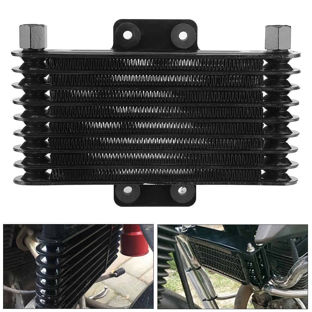 8 Row Black Engine Oil Cooler Cooling Radiator Universal for 125‑250CC Motorcycle Dirt Bike ATV