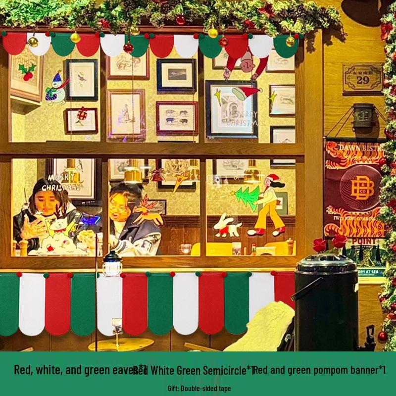 Guirlandes de fanions de Noël pour café ou décoration de chambre d'enfant