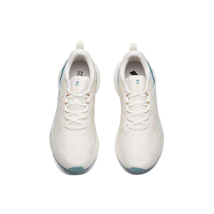 Anta Tron 1.5 Big Data Cushioning Slip Resistant Abrasion Resistant Low Top Running Shoes White Blue 112135586-3