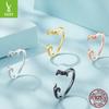 Popular Dachshund Open Ring Multi-Color Optional, Cute Animal 925 Sterling Silver Puppy Ring