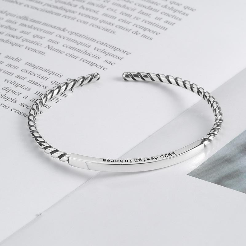 Vintage Thai Open Cuff Bracelet For Women Fashionable Creative Adjustable Bangle Jewelry Accessory