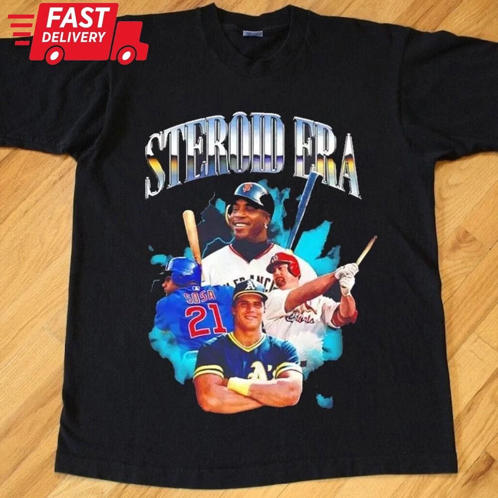 НОВЫЙ!!! Графическая футболка унисекс  Стероидная эра в бейсболе  2025 Винтажная футболка M