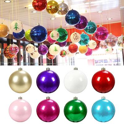 Bola Grande de Plástico Perolada Perolada 15CM Decorações de Feriado Formato de Bola Bola de Natal Shopping Center