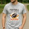 Football Lover Graphic T Shirt Football Is My Favorite Season Maple Leaf Sunburst Print Unisex Cotton Fall Sports Casual Tee