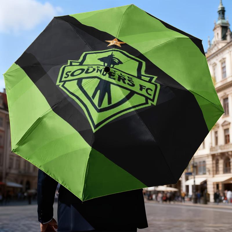 1PC Fc Crest Design Printed Umbrella Folding umbrella, automatic umbrella 8-Frame for Travel, camping Fan gifts Christmas Gifts