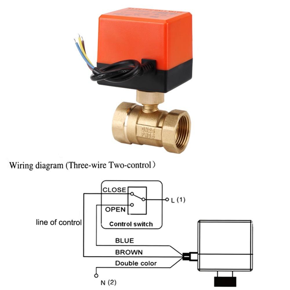Acquista Valvola a sfera filettata elettrica motorizzata DN15/DN20/DN25 Ottone AC 220V 2 Vie 3 Fili 1.6Mpa con Attuatore per Acqua, Olio, Gas in Italia a partire da 18